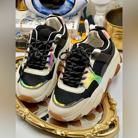 🆕 KURT GEIGER LONDON 🧿 NWOB Letta Platform Sneakers, Sz 37 - Picture 15 of 16